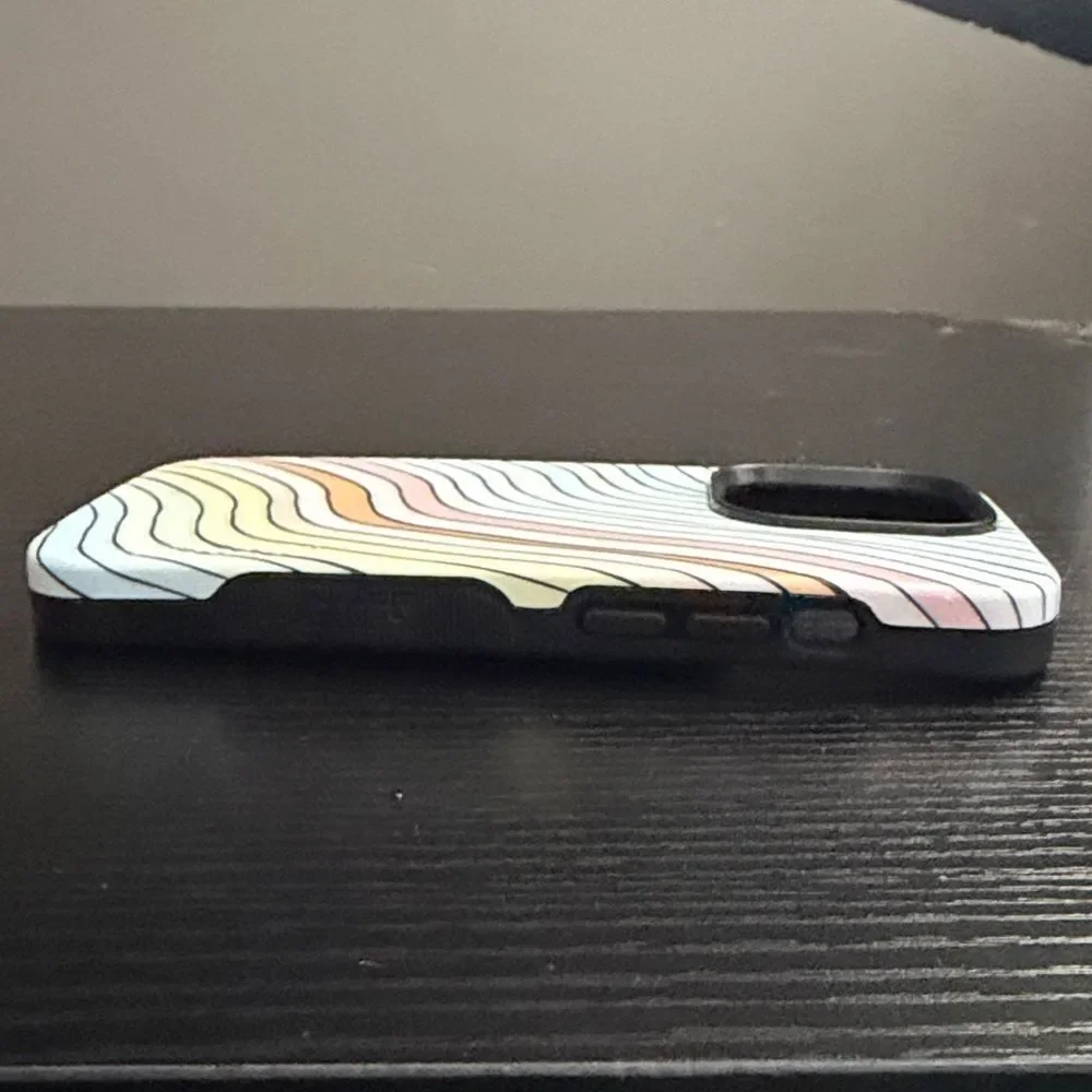 Casely Ride The WavePastel Rainbow Lined Case, iPhone 14 Pro